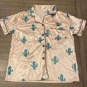 Satin cactus pajamas